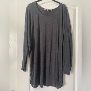 Charcoal Gray Long Sleeve Top